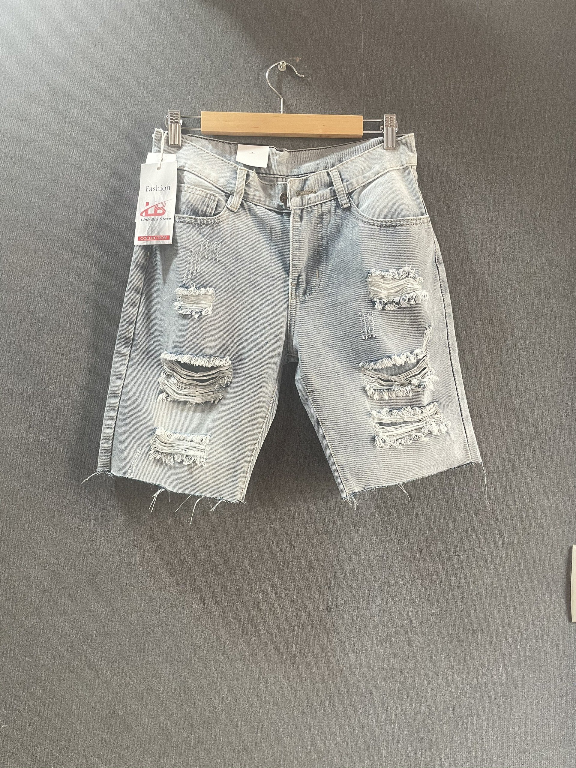 HOÀN TIỀN 15% - QUẦN SHORT JEAN NAM MÀU XANH CO GIÃN THỜI TRANG CAO CẤP TIENFASHION26 Ms290(ảnh thật shop tự chụp)