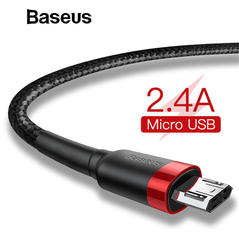 Cáp sạc baseus sạc nhanh micro usb cho smartphone android 2.4A baseus cafule - dây sạc baseus cafule sạc nhanh chống gập gãy đứt đầu sạc - phụ kiện sạc điện thoại - KOI TECH