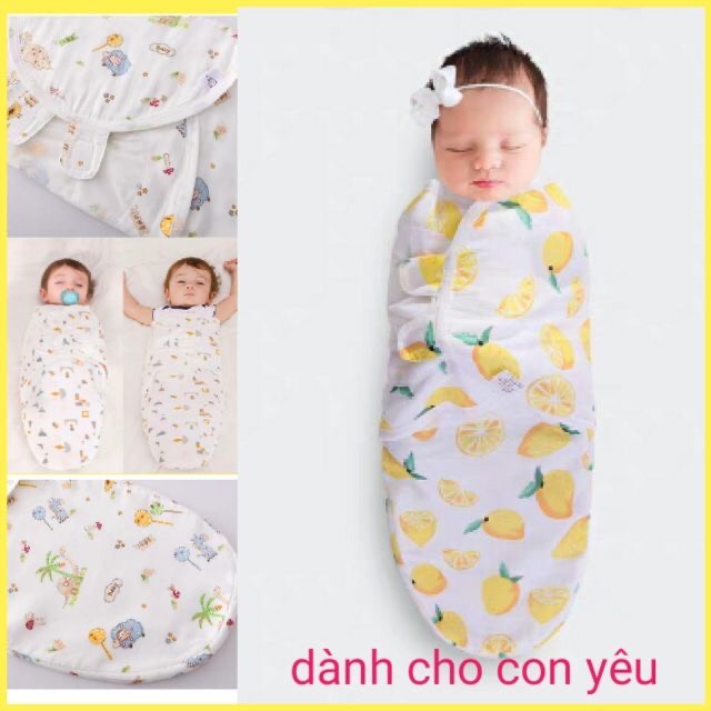 Ủ kén cotton summer họa tiết dễ thương cho bé