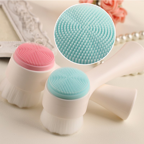Bàn Chải Rửa Mặt 2 Đầu Silicone