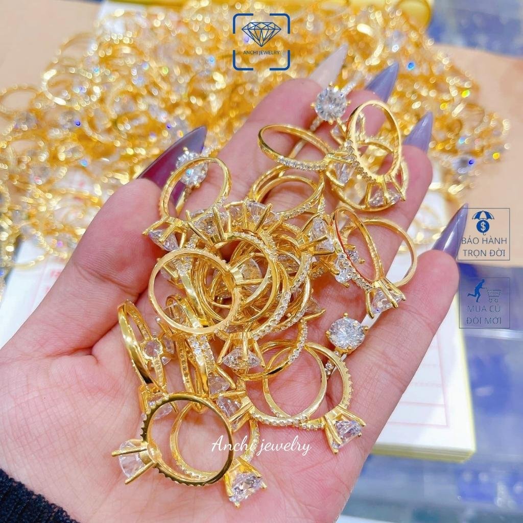 Nhẫn bạc đính đá trẻ trung, Vàng bạc an chi