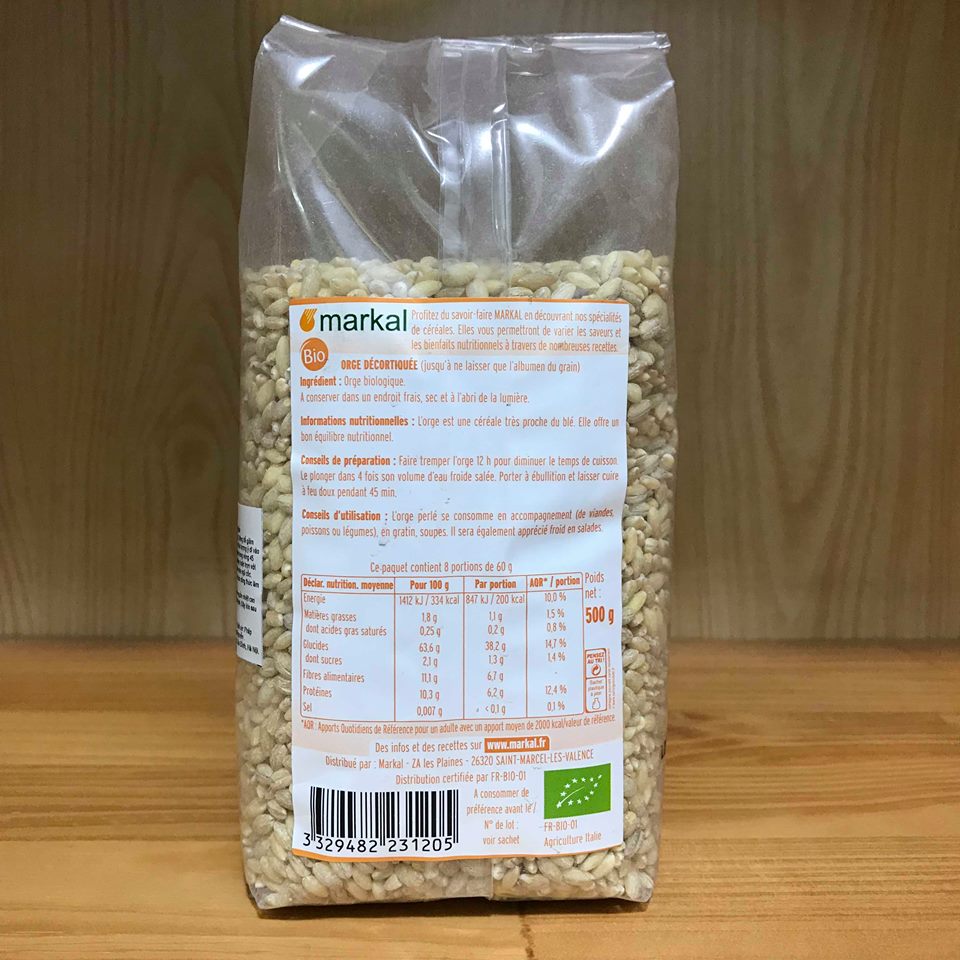 Hạt lúa mạch ngọc trai hữu cơ Markal 500g