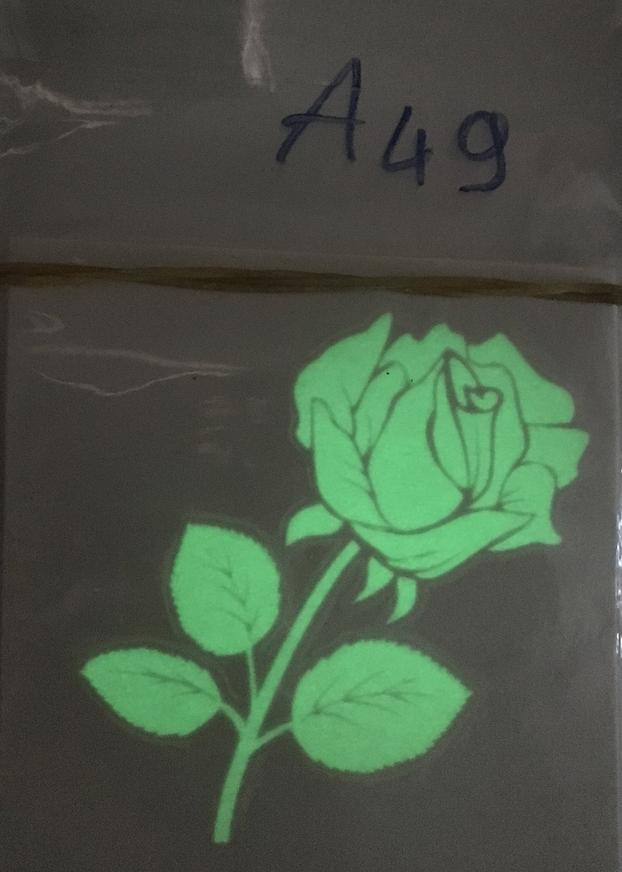 [HCM]Combo 6 tấm hình xăm dạ quang flower A31 6×6