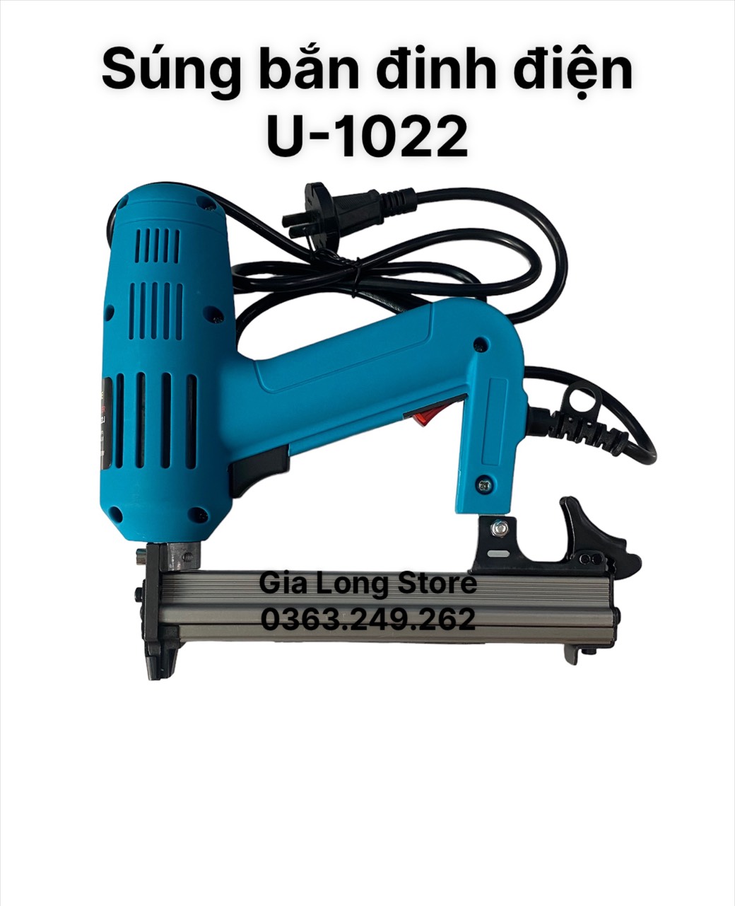 Súng bắn đinh U 1022J dùng điện 220v ( TẶNG KÈM LƯỠI GÀ THEO MÁY )