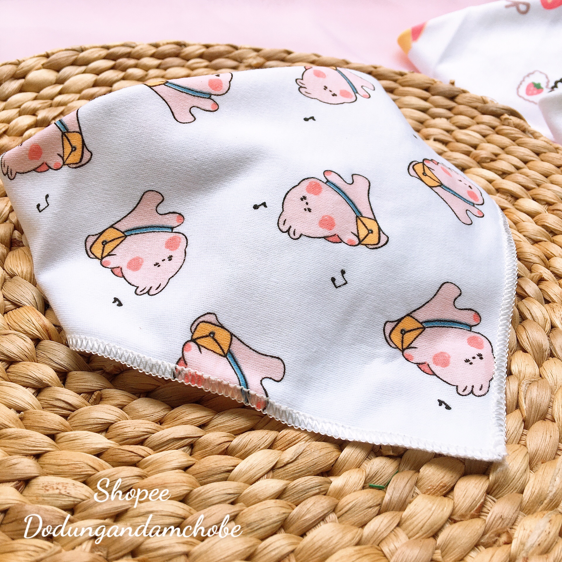 [Hoàn tiền 6%] Yếm bấm cotton cho bé Sơ Sinh