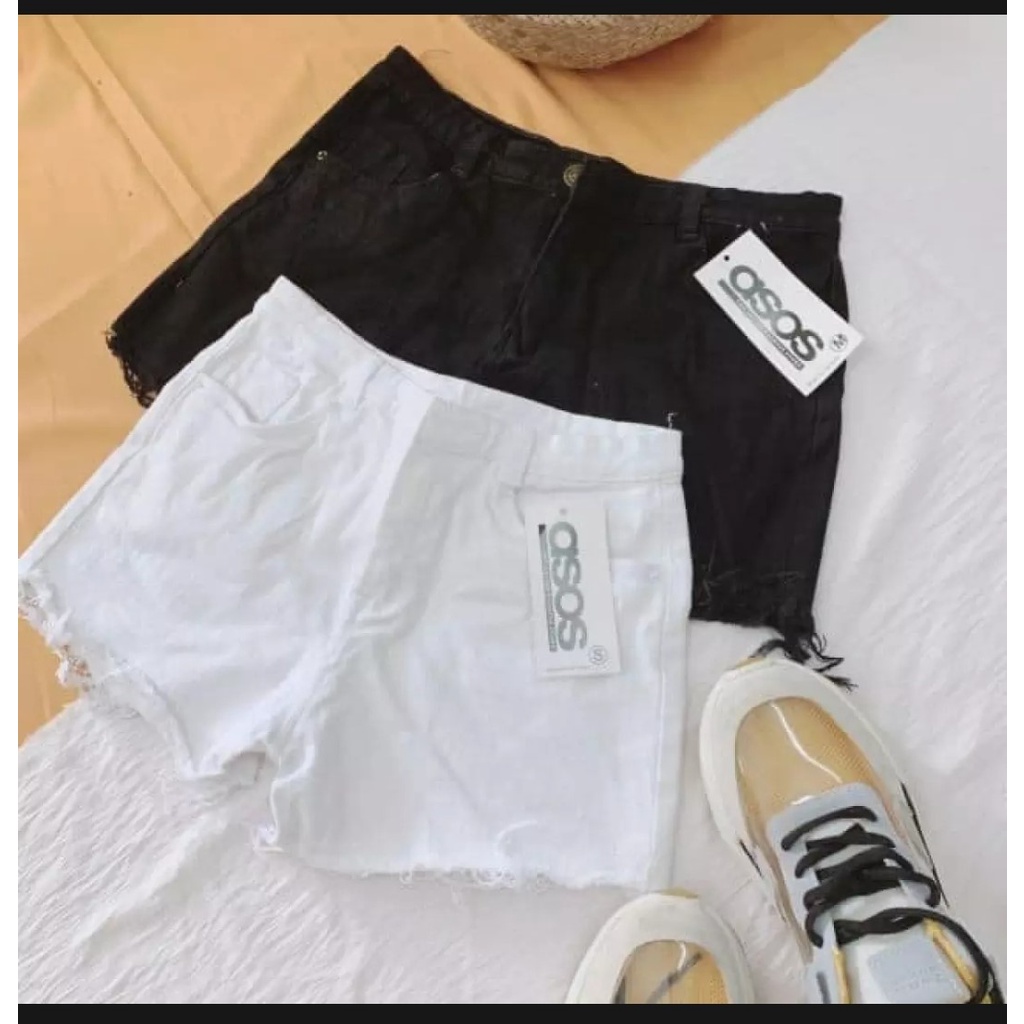 Quần jean short nữ chất kaki giả Jeans thiết kế đơn giản kaki trơn dễ phối đồ Lưng Cao co giãn quần đùi bò