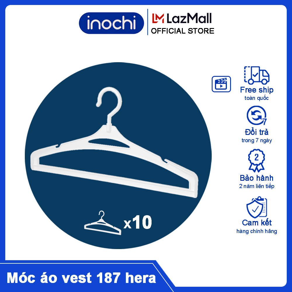 Móc treo quần áo chuyên VEST Hara 187 INOCHI giúp quần áo gọn gàng ngăn lắp với thiết kế chắc chắn MA187