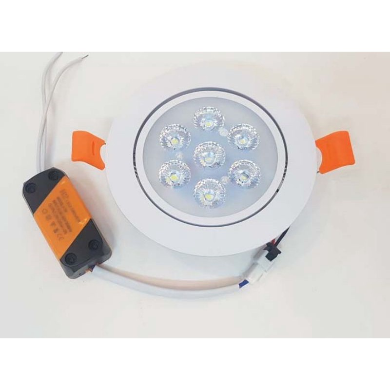 Đèn led mắt ếch âm trần 7w sơn trắng tĩnh điện