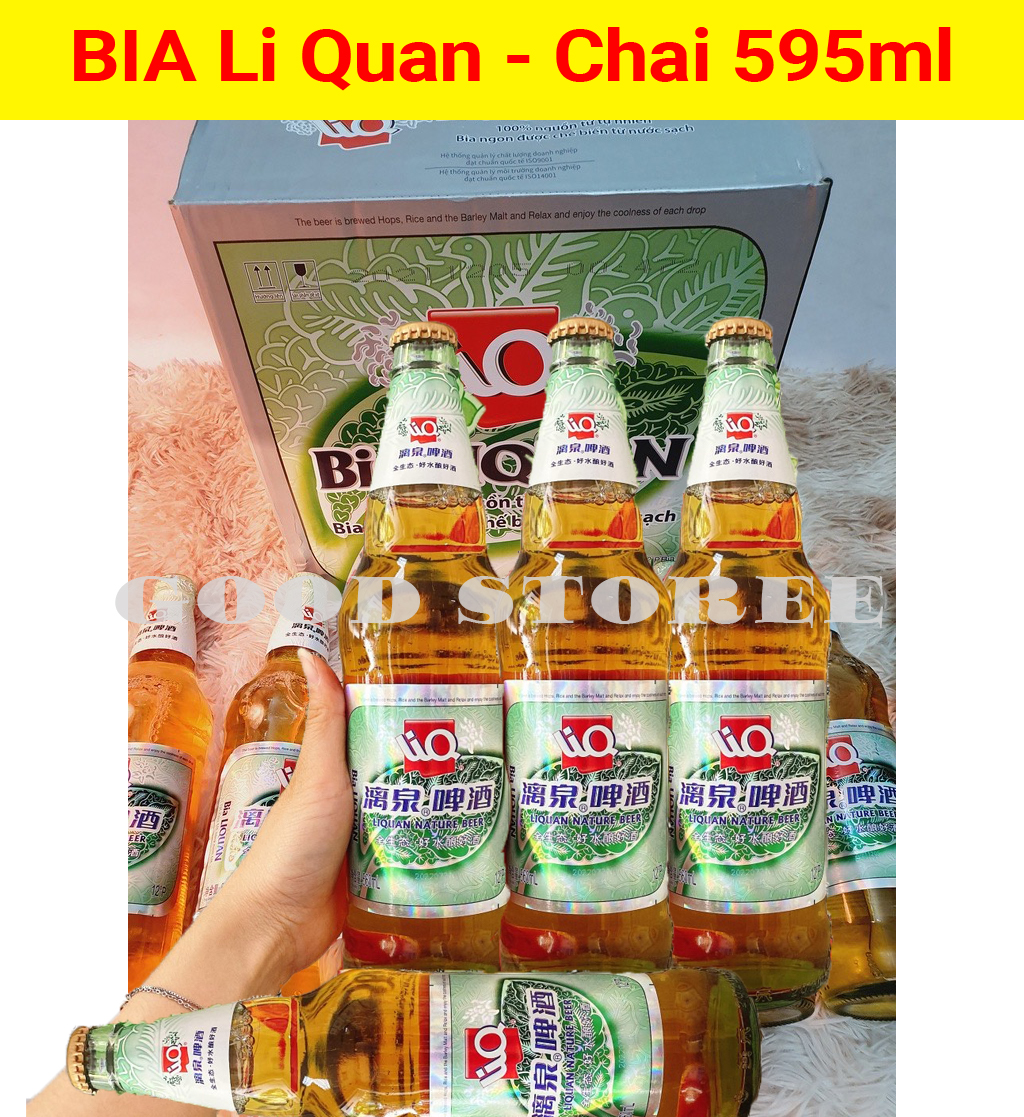 Bia liquan 595ml, bia liquan trung quốc hàng chuẩn nhập khẩu, đóng gói chắc chắn