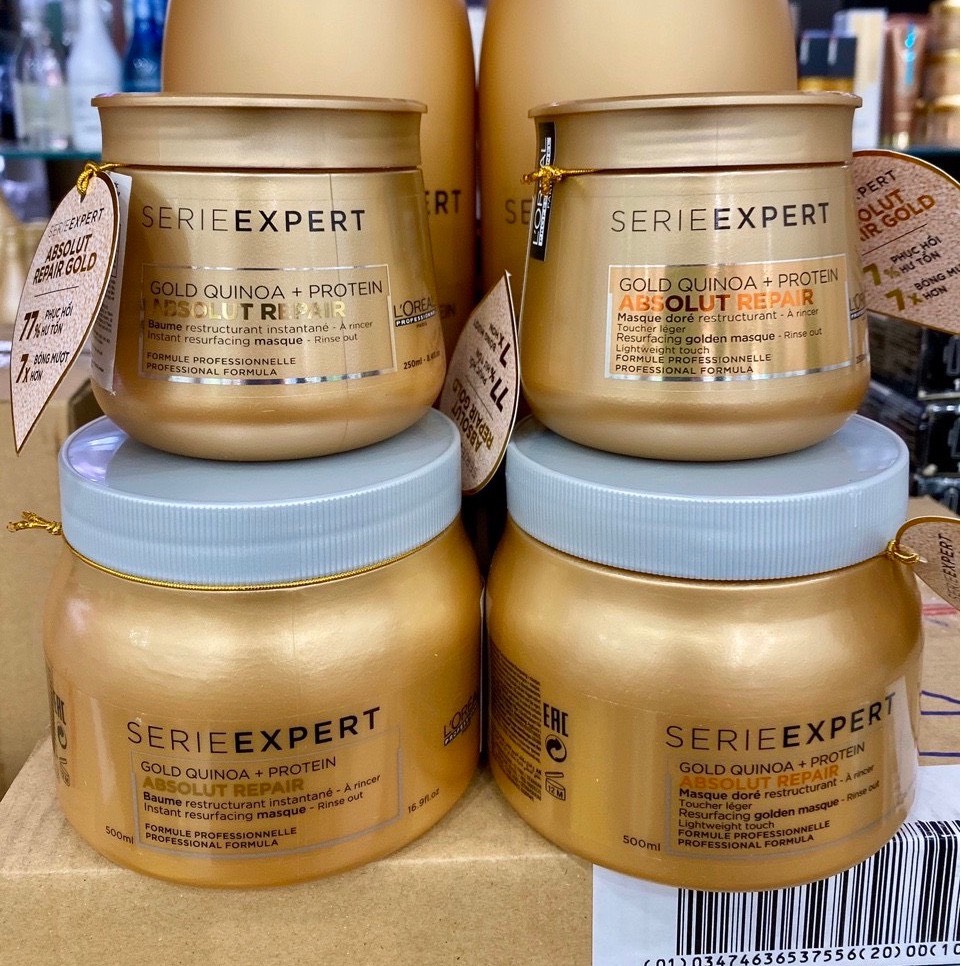 Dầu hấp phục hồi tóc hư tổn L'oreal Absolut Repair