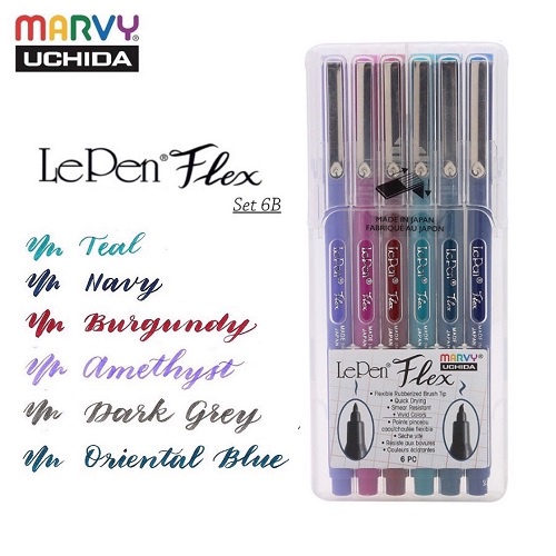 Bút Calligraphy Marvy LePen Flex 4800 Đủ 18 Màu
