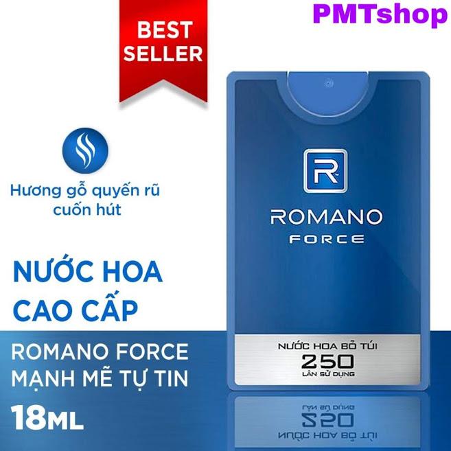 Nước Hoa Bỏ Túi Romano Force 18ml - 250 lần xịt (Date 2022)