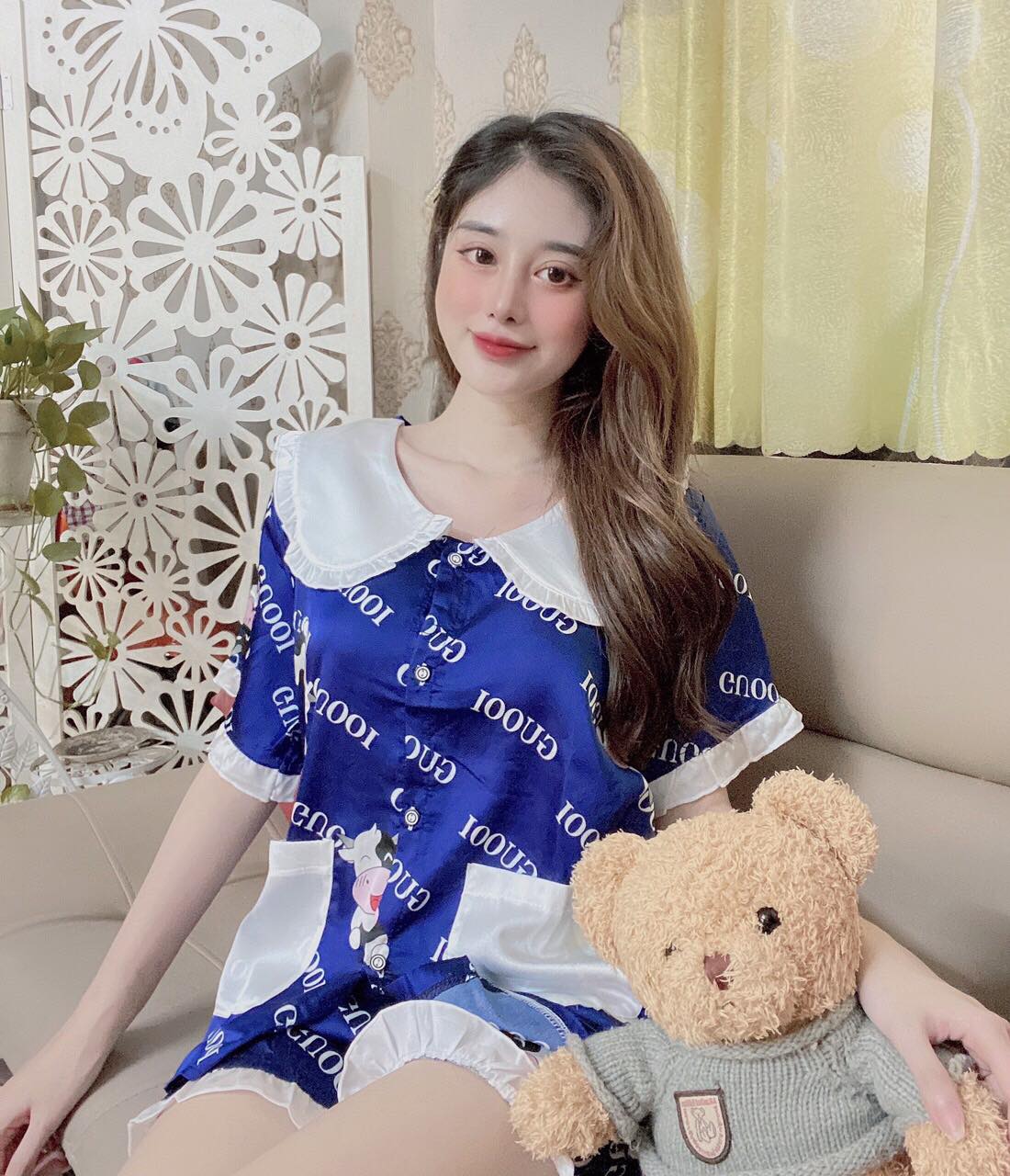 Đồ Bộ Pijama Lụa Satin Nữ Cao Cấp
