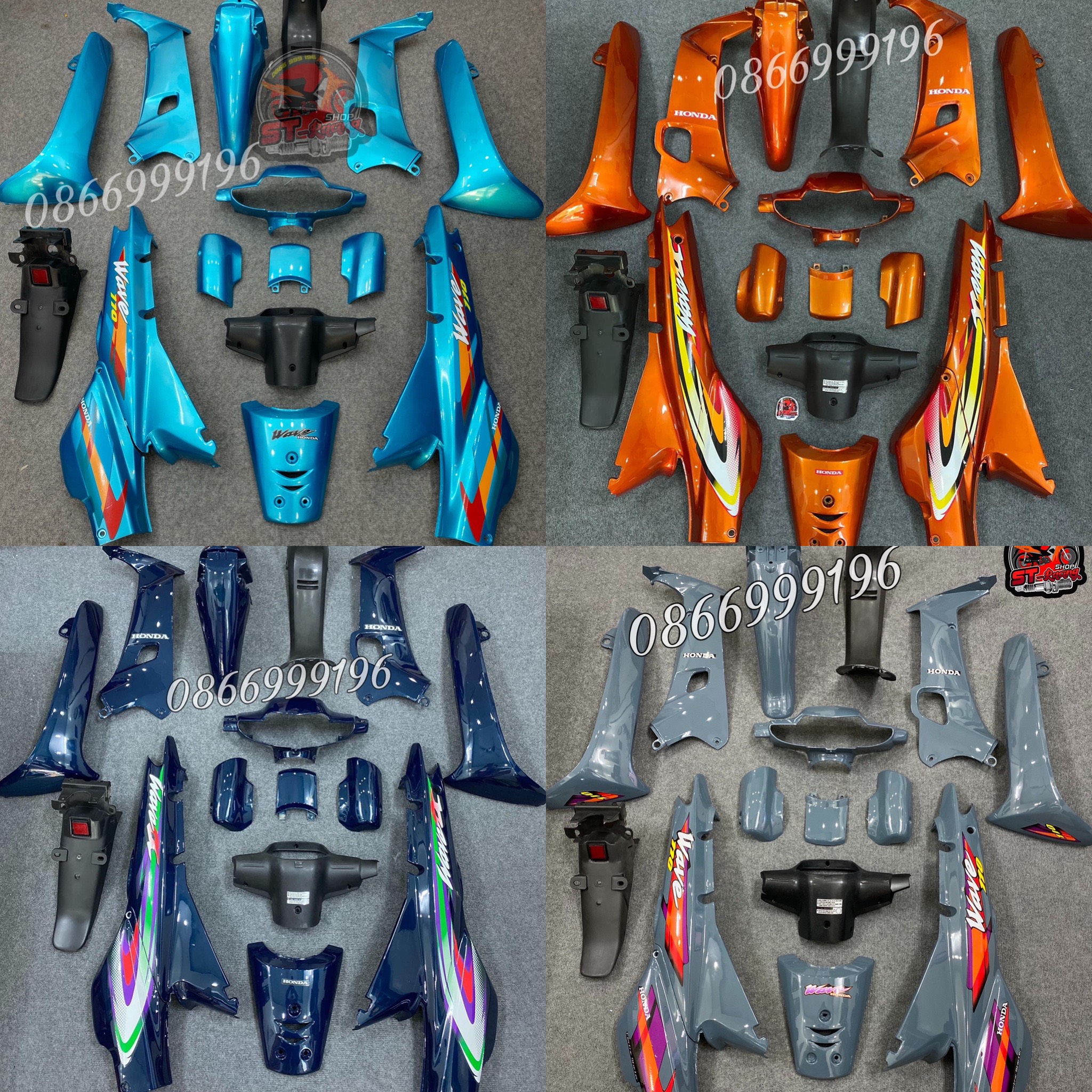 VỎ NHỰA WAVE  ALPHA 2002, WAVE THÁI ĐỦ MÀU KÈM TEM