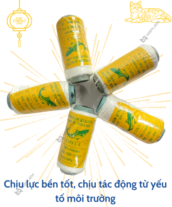 Dây nhợ (Chỉ nhợ) Câu cá, xây dựng (50gr; 100gr; 200gr; 500gr)