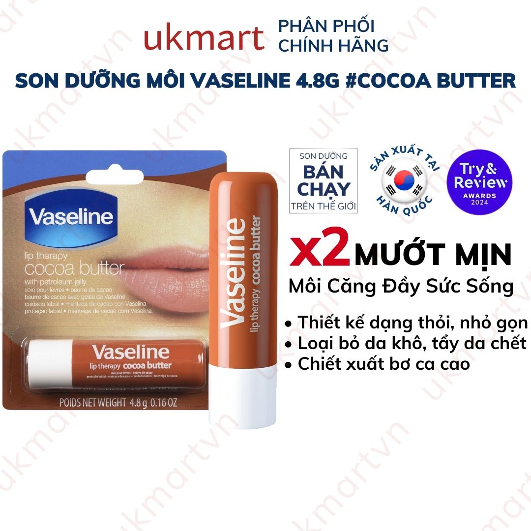 Son Dưỡng Môi Mềm Mại Vaseline Lip Therapy Dạng Thỏi 4.8g