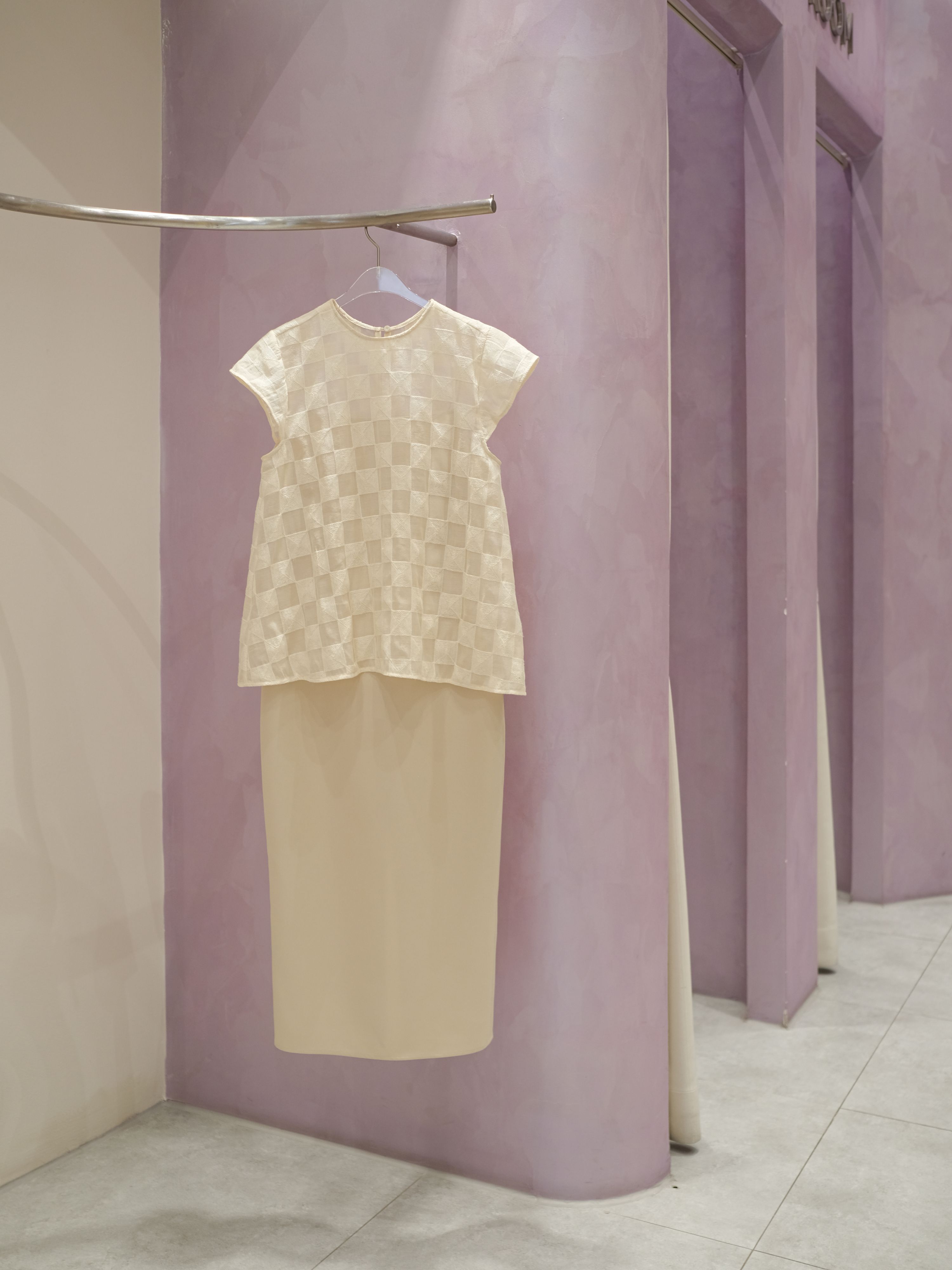 Set đầm bút chì Mauve Ivory set