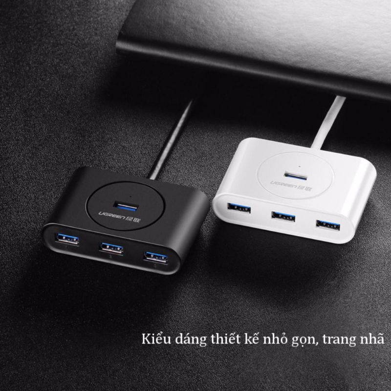 Hub bộ chia 4 cổng USB 3.0 tốc độ 5Gbps Ugreen CR113 - Hàng