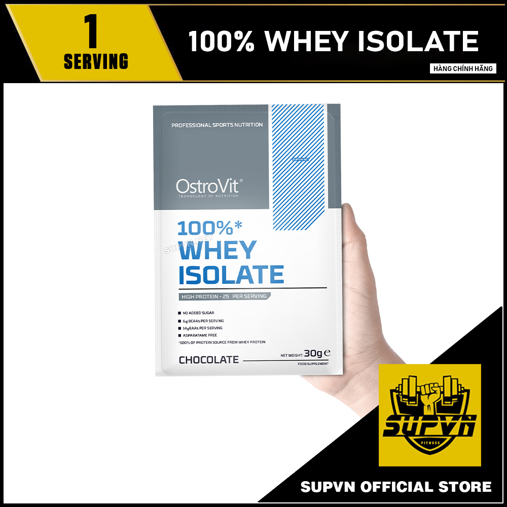 Whey Protei Isolate Ostrovit 30g Gói Sample 1 Lần Dùng - Sữa Hỗ Trợ Tăng Cơ Giảm Mỡ