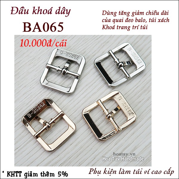 Đầu dây khoá - tăng đưa 2cm x 2.5cm ba065