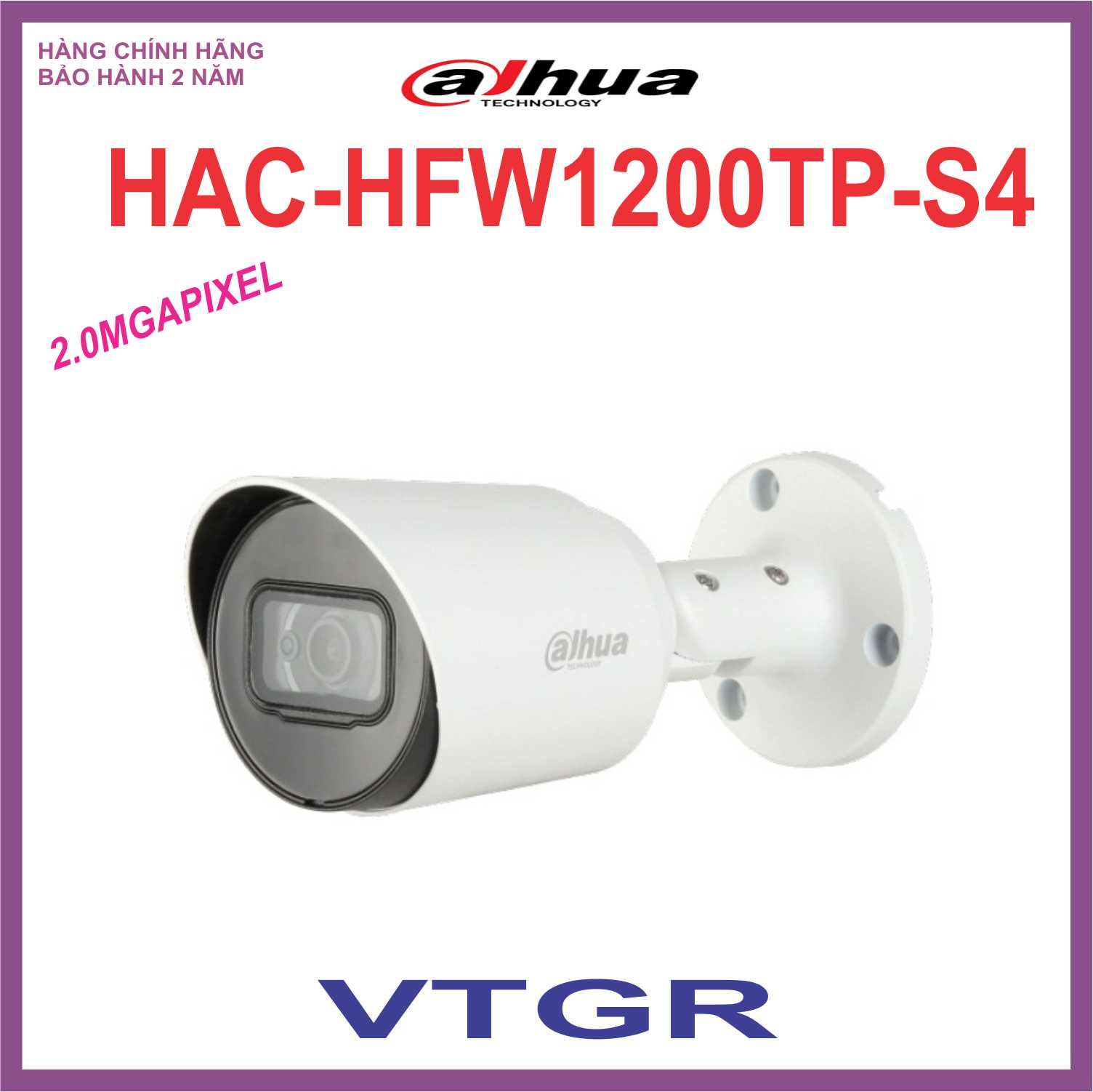 Camera dahua hac-hfw1200tp-s4 2.0mp cam 4 in 1