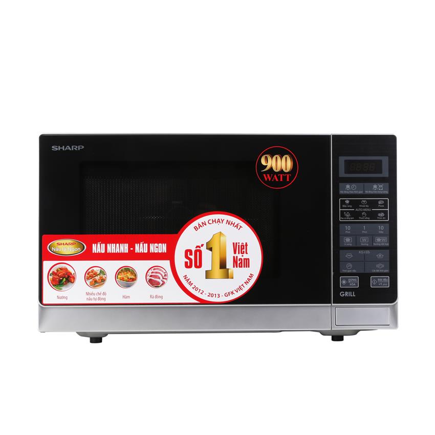 [FreeshipMAX] Lò vi sóng Sharp 25 lít R-G572VN-S( Miễn phí giao hàng TPHCM-Ngoại tỉnh tính phí vận chuyển)