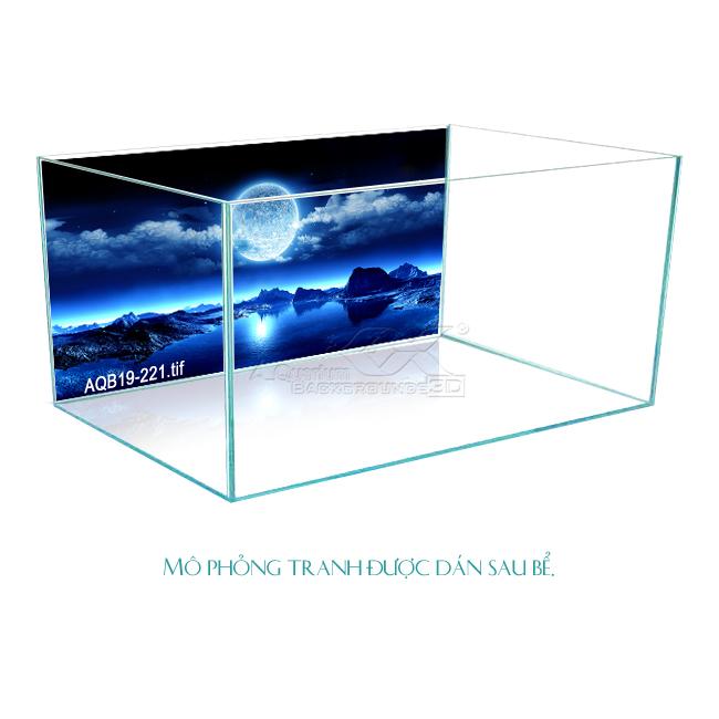 Tranh 3D - kích thước 90x50cm, Aqb19-221, Cho Hồ Cá Cảnh Koifish siêu nét, siêu đẹp,