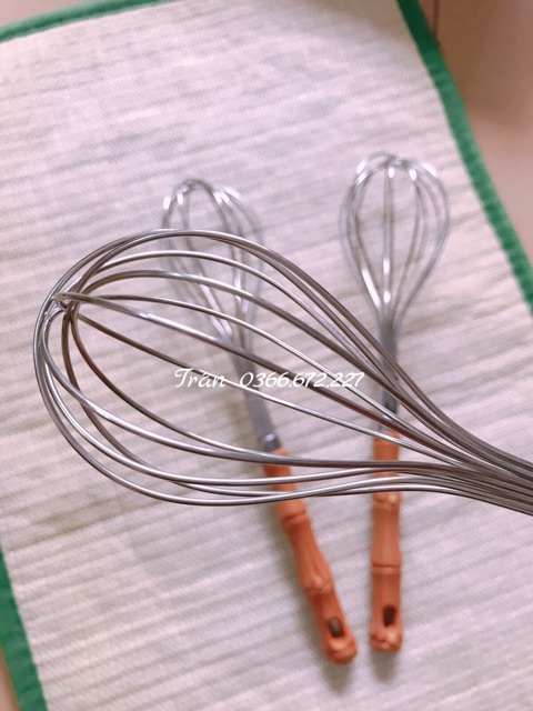 Cây Đánh Trứng Inox Cán Trúc Nhiều Size