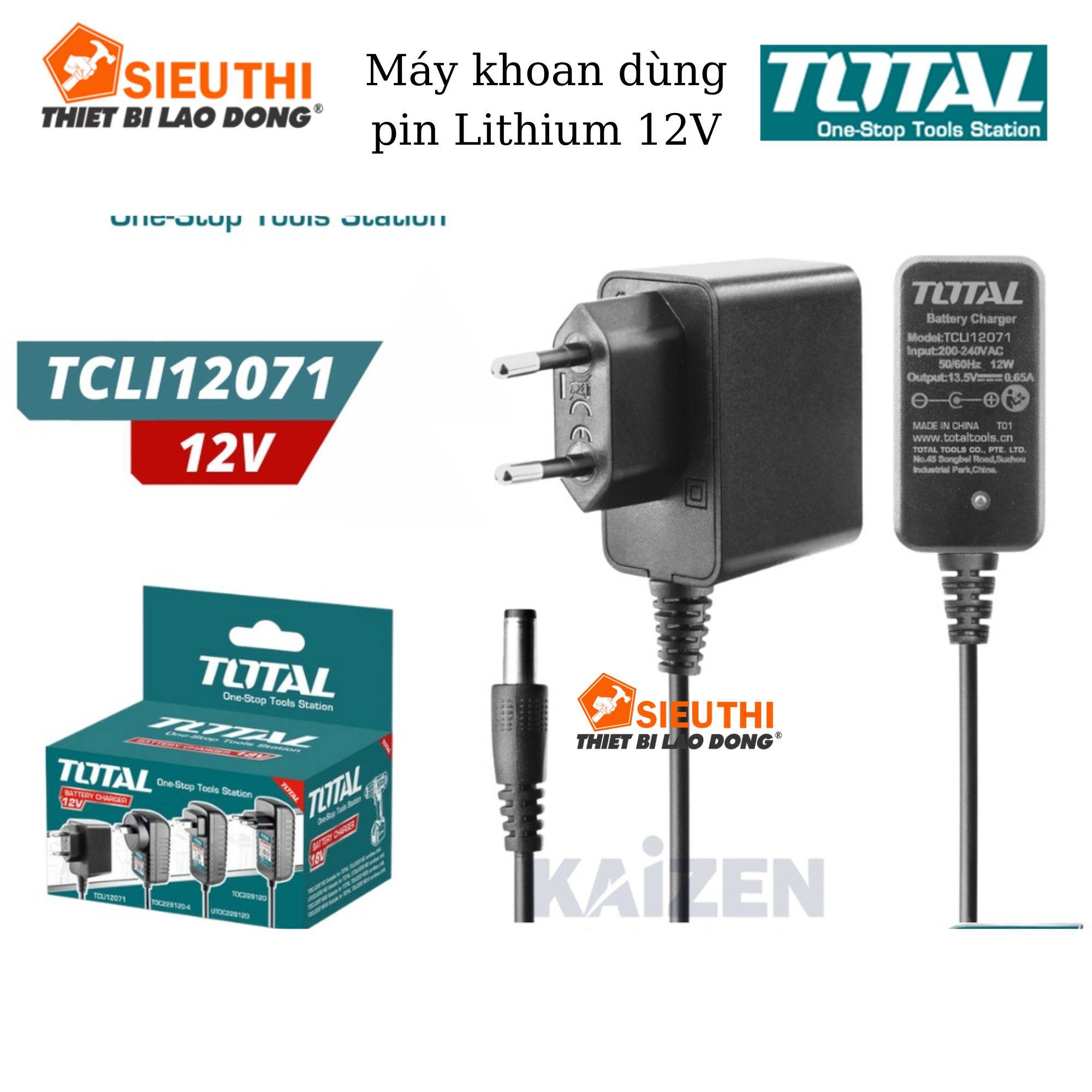 TOTAL Máy khoan dùng pin Lithium 12V TDLI1211 <HÀNG CHÍNH HÃNG>