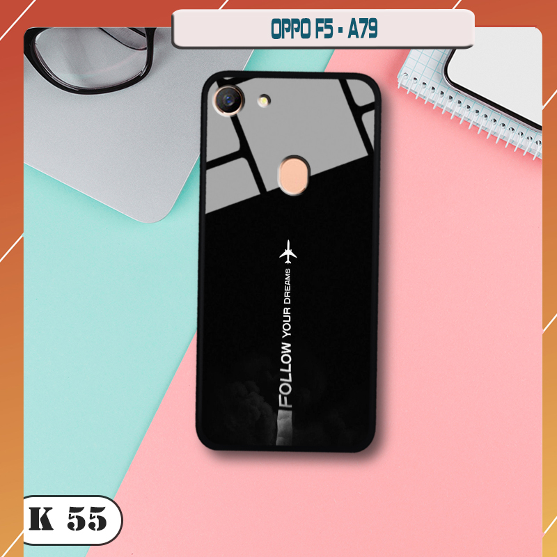 Ốp lưng kính 3D điện thoại OPPO F5