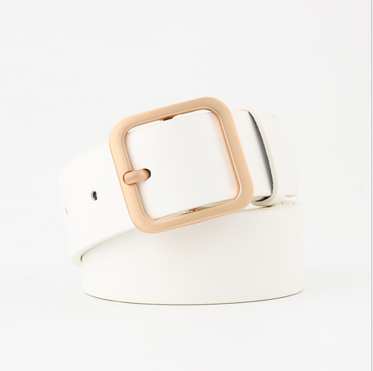 Thắt lưng nữ vuông mặt vàng 3.3cm