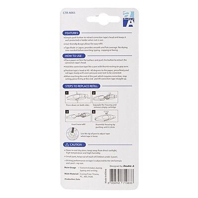 [MUA 2 GIẢM 5%]Băng Xoá Double A CTD-A065 - Bút xóa kéo