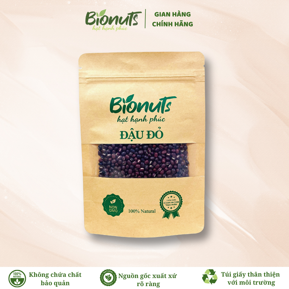 Đậu Đỏ Hữu Cơ BIONUTS 500G - Tốt cho tim mạch, đẹp da, giàu protein, hỗ trợ giảm cân,...