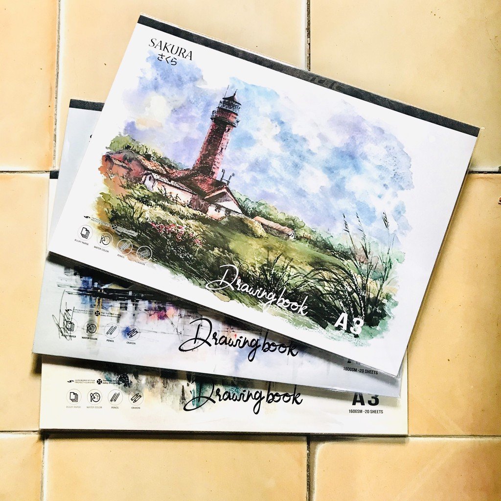Vở vẽ sakura khổ a3 - 20 tờ