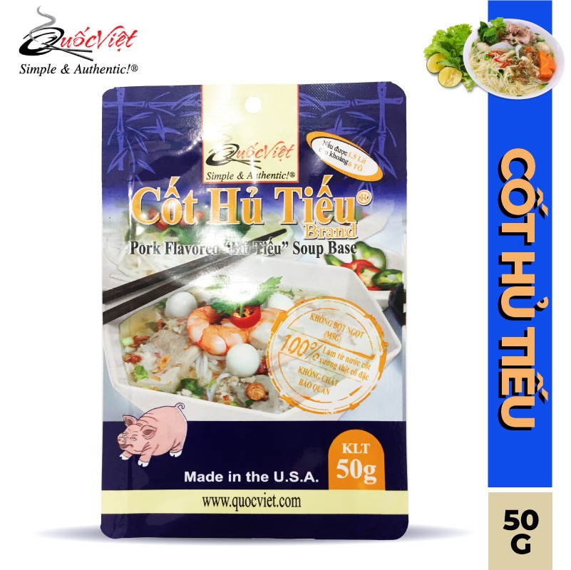 Gia vị nấu Hủ Tiếu Quốc Việt - Cốt cô đặc Nhập Khẩu USA 50g