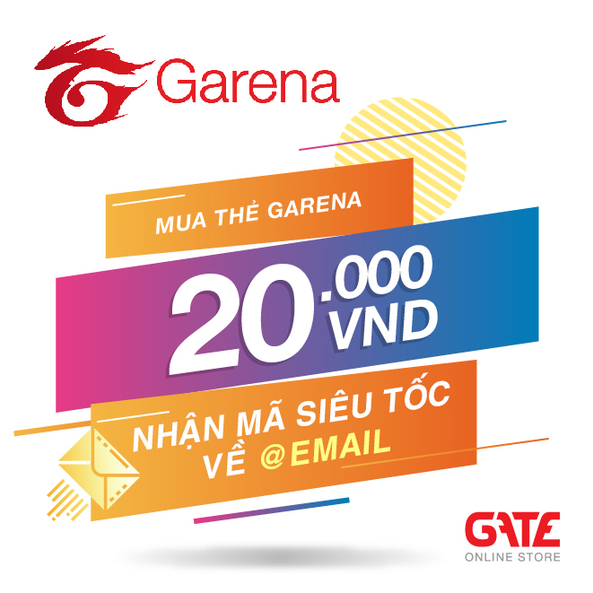 Thẻ GARENA 20.000 - nhận mã SIÊU TỐC về ngay EMAIL