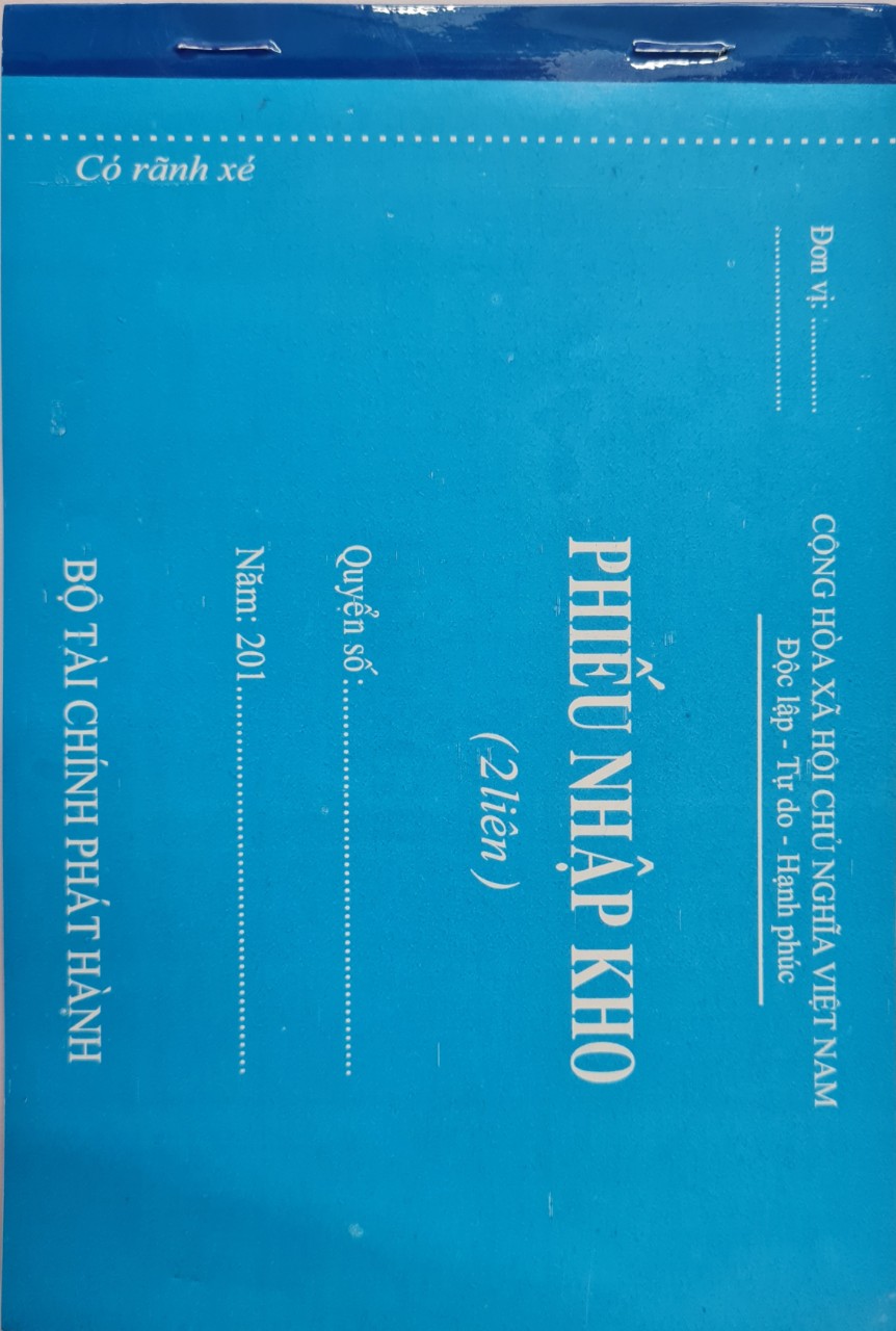 Combo 10 quyển phiếu nhập kho 2 liên a5 -100 trang