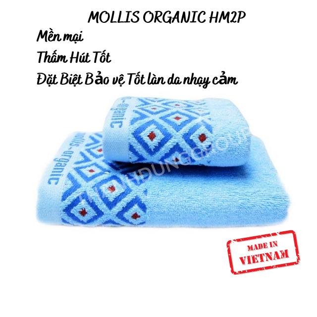 [HCM]Khăn tay Cao Cấp Mollis Organic FM2P 28 x 45cm