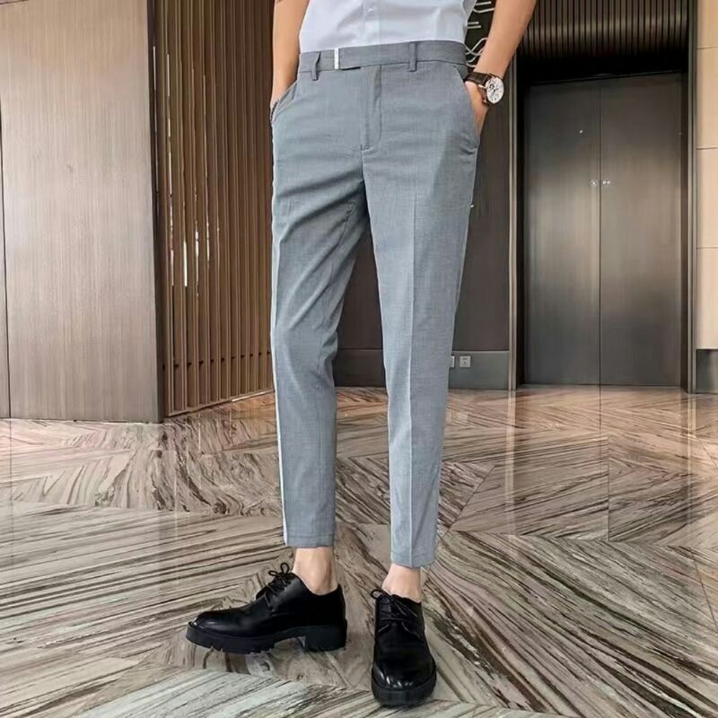 Quần âu nam mix kẹp hàn quốc,dáng ôm công sở ,vải co giản nhẹ,quần tây nam