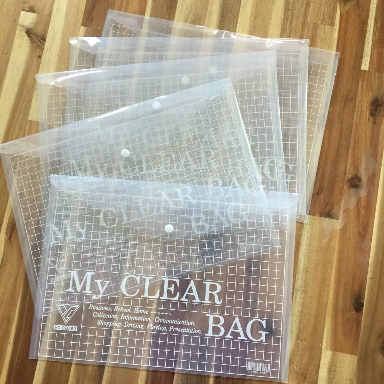 Bìa Nhựa Nút F4 My Clear dày