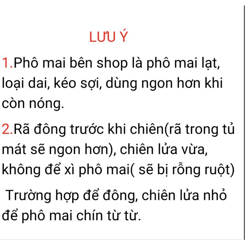 Phô mai que 500g( chỉ ship TPHCM)