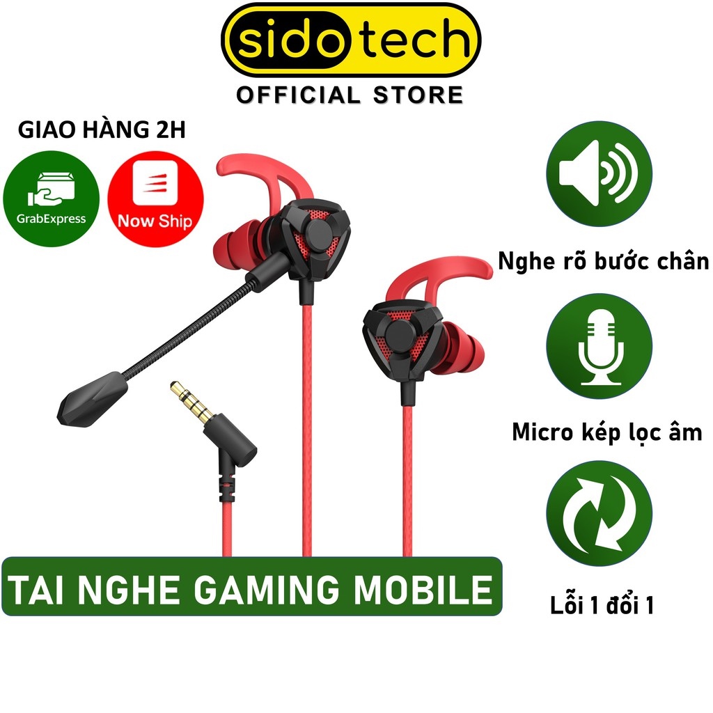 Tai nghe gaming có mic cho điện thoại SIDOTECH phiên bản G3M micro kép 360