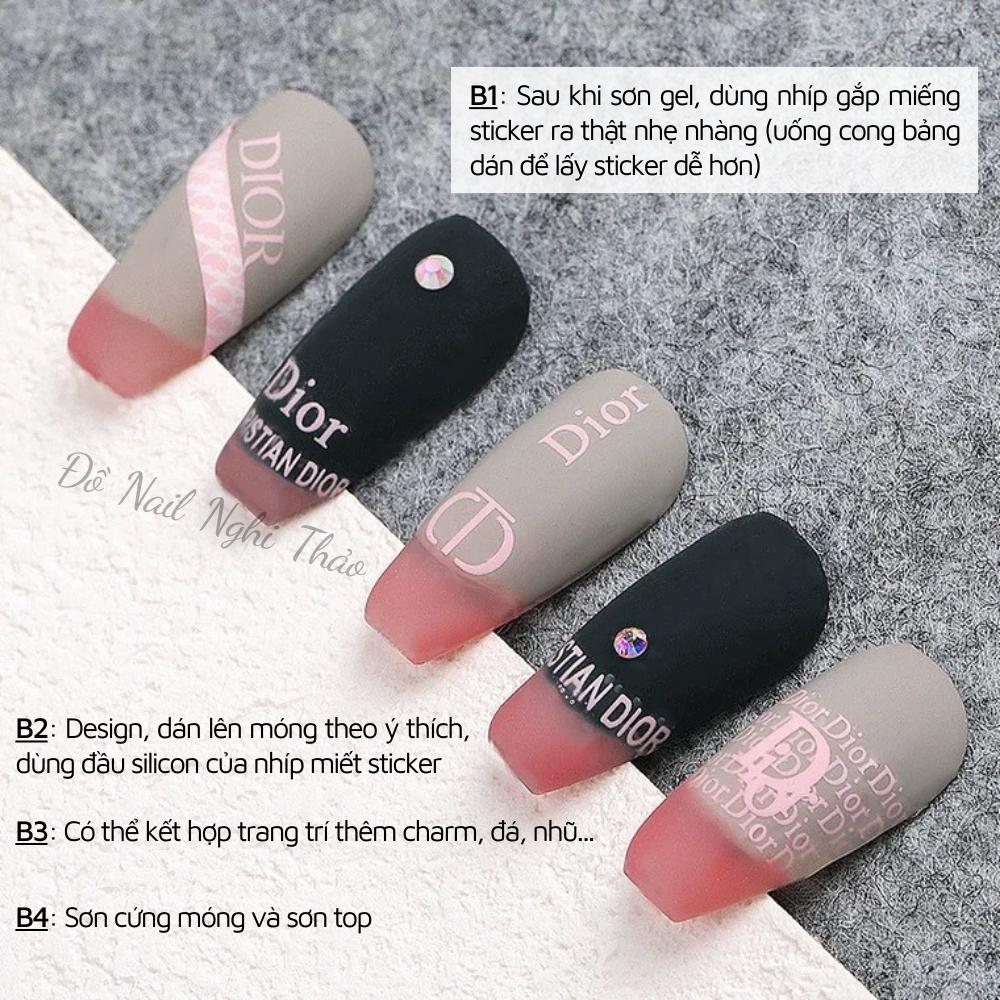 Sticker nail thương hiệu Nghi Thảo trang trí móng