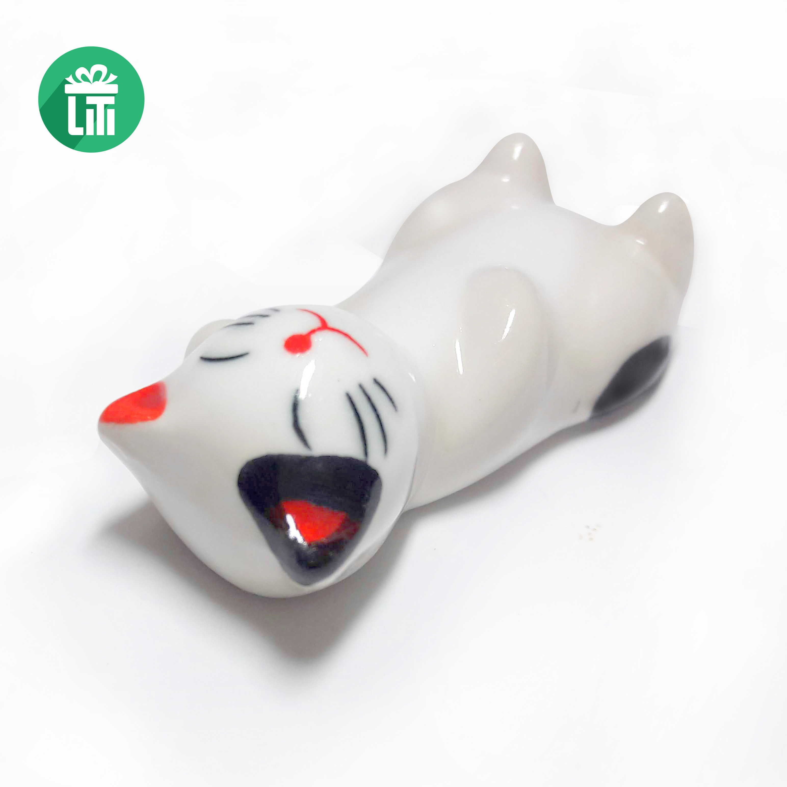 Gác cọ (gác đũa) bằng sứ hình mèo đáng yêu