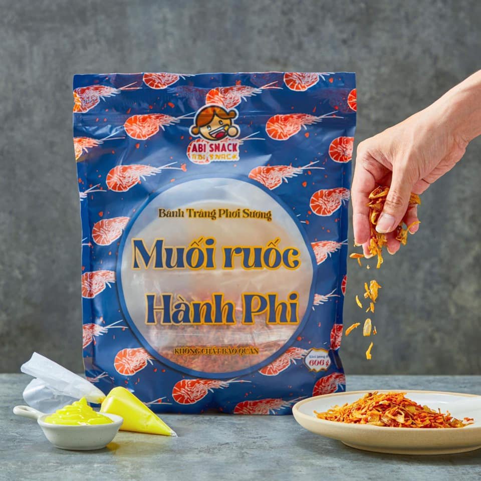 Bánh tráng ABI snack phơi sương muối ruốc hành phi
