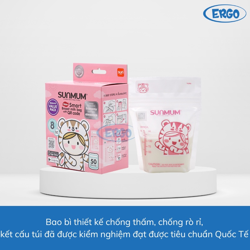 Túi trữ sữa Sunmum Thái Lan Mẫu mới