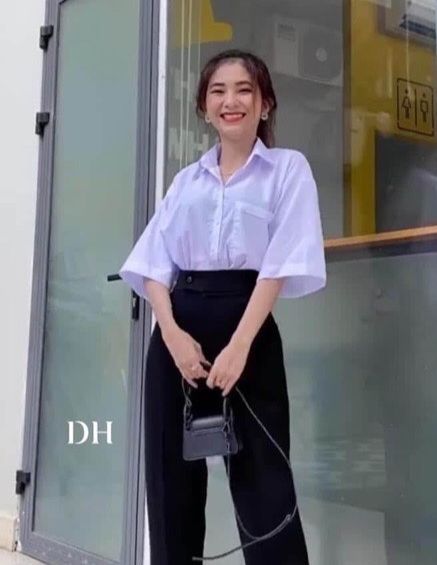 Áo Sơ Mi Trắng Tay Lỡ Unisex chất vải Lụa mềm mịn, không nhăn Sơ Mi trắng học sinh tay lỡ