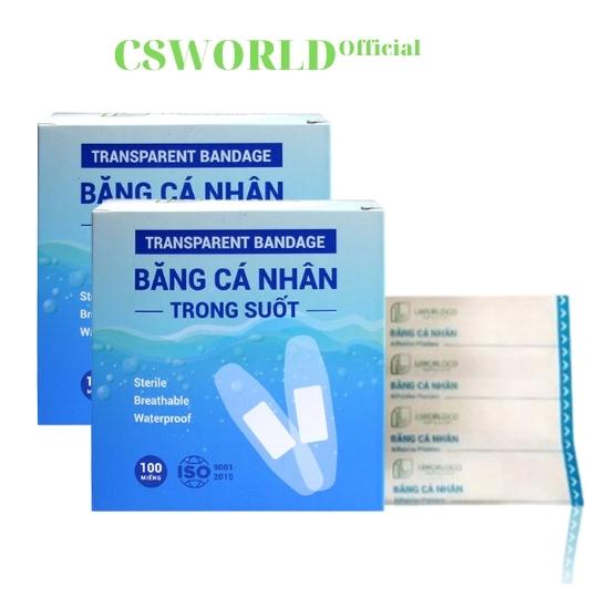 Băng cá nhân trong suốt hộp 100 miếng