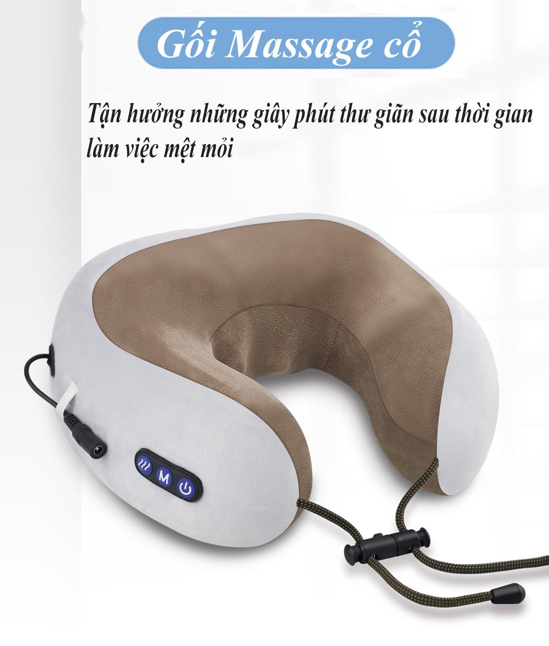 Gối massage cổ chữ U cao cấp U-shape - Gối massage cổ vai gáy U-shaped - ĐỒ GIA DỤNG TOÀN QUỐC