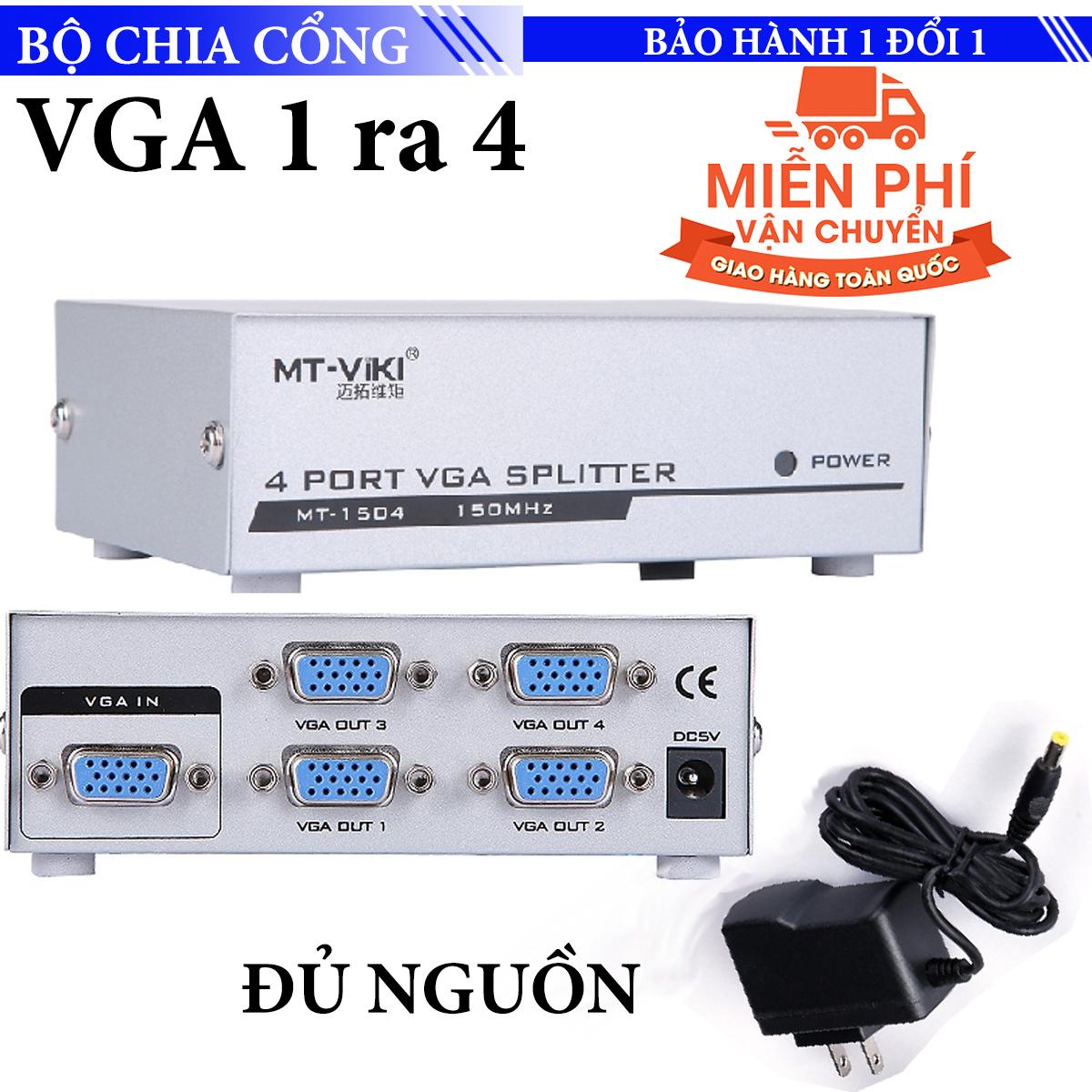 Chia tín hiệu hình ảnh vga 1 ra 4 mt-viki - hub vga 1-4 viki